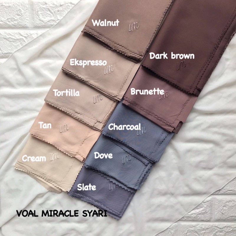 TERMURAH VOAL MIRACLE SYARI UMAMA SCARF / JILBAB HIJAB SEGIEMPAT LASER CUT SYARI UMAMA ORIGINAL