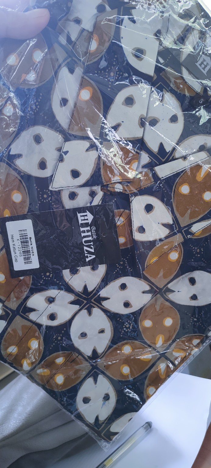 Kemeja Pria Atasan Batik Pria Lengan Pendek Bahan Katun Cap Regular Fit Batik Huza