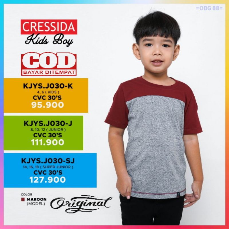 Kaos anak cowo Cressida Original Atasan anak cowok Cresida Baju kaos anak Cressida Kjys.j030
