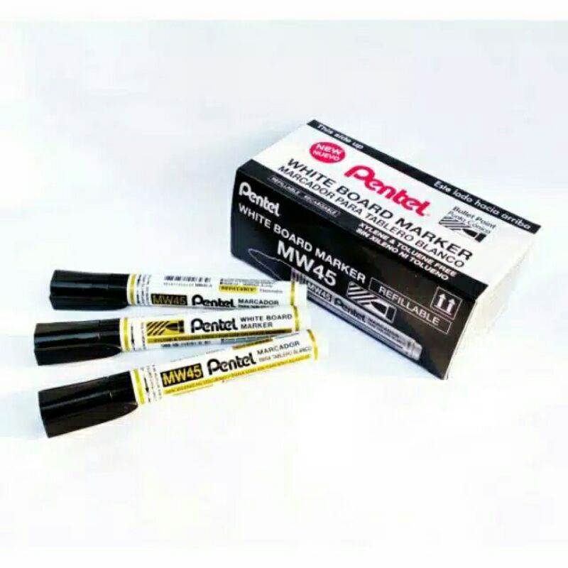 

Per Pcs Spidol Pentel MW45 White Board Marker Refillable