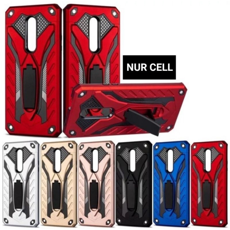 Case Phantom Oppo F11 / F11 Pro New Hard Case Iron Kick Stand Cover Robot Transformer Hard Case Cass