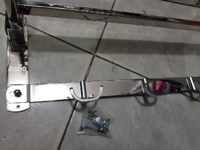 Rak handuk bano lipat 3 baris stainless minimalis PROMO