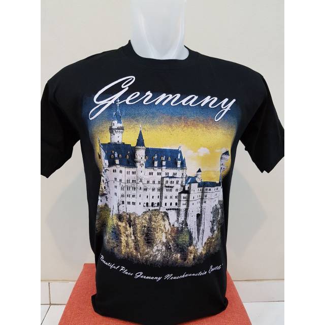 Kaos Hitam Souvenir Negara Germany Jerman