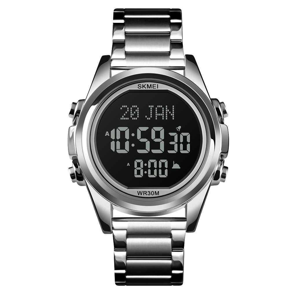 Jam Tangan Pria Digital Kiblat Original SKMEI DG1667 Gold-1