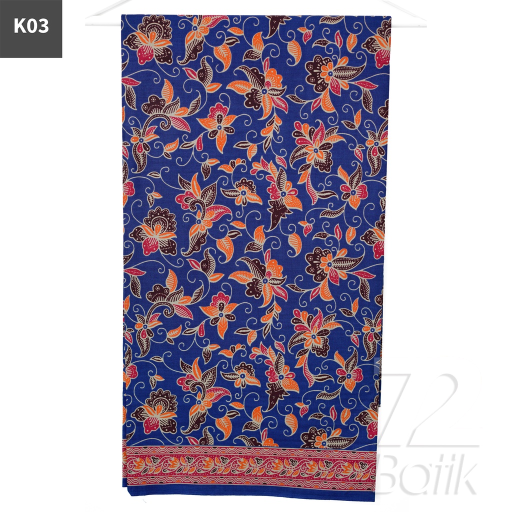 KAIN BATIK PREMIUM Bahan Katun Motif Kembang Clown Warna Merah 721919 Cap 72 Jarik Jarit Samping Kebat Panjang Batik Katun Modern Premium Bahan Seragam Batik Pernikahan Kantor Keluarga Murah Kamen Jadi Batik Bali Lembaran