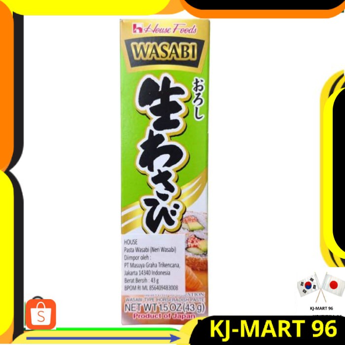 

MAKANAN JEPANG/JAPANESE FOOD/BUMBU JEPANG WASABI HOUSE TUBE-PASTA WASABI GR ORI IMPORT MADE IN JAPAN