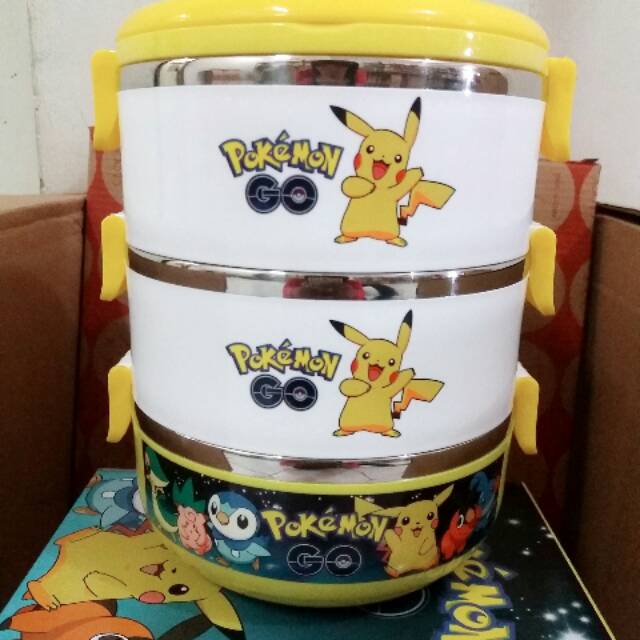 Lunch Box 3 Susun Pokemon - Stainless Steel