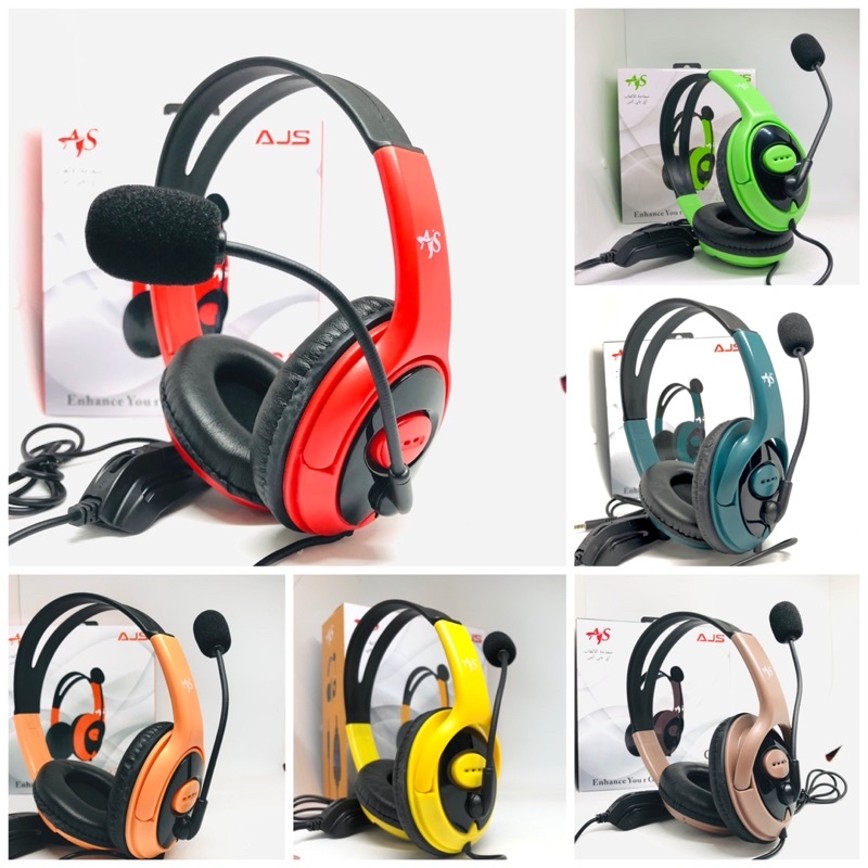 GROSIR HEADPHONE BANDO GAMING AJS SERIES G5 EXTRA BASS BIG HEADSET PUBG MOBA AOD COC