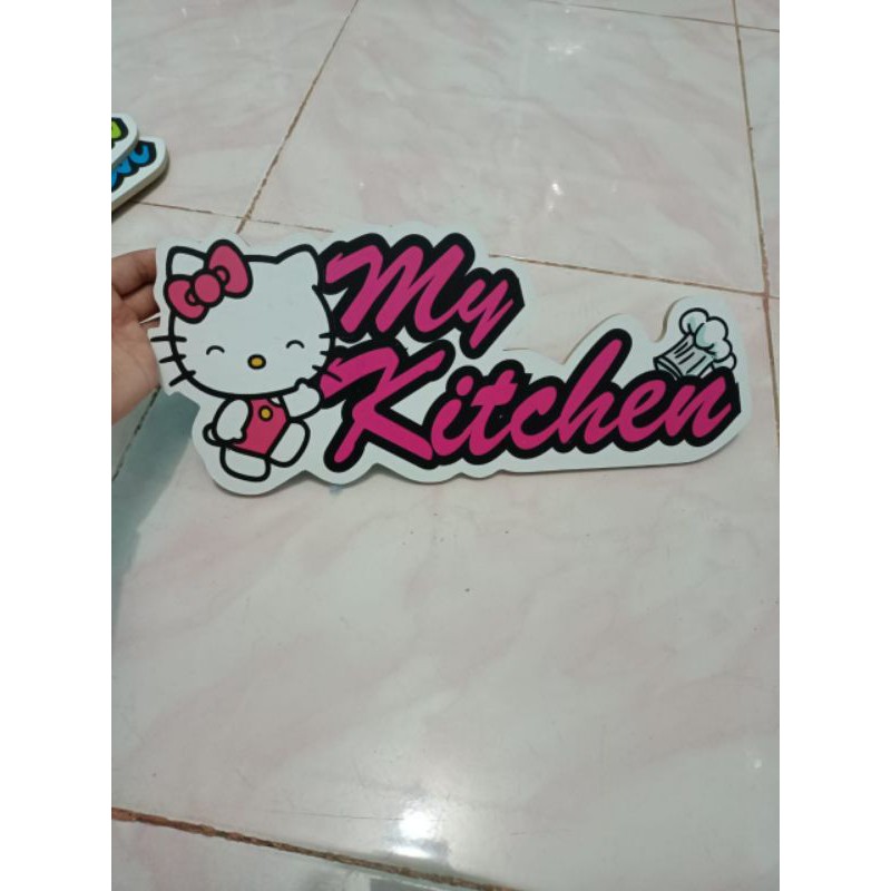 tulisan my kitchen hellokitty