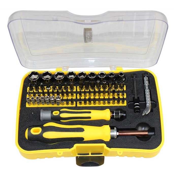 Obeng Set Presisi 70 in 1 Screwdriver Magnetic Sock Peralatan Service HP Reparasi Tools 6092C