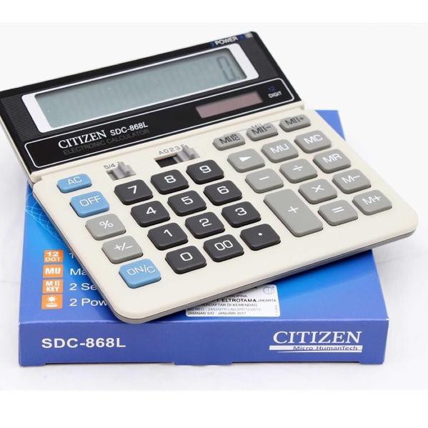 

Ed6Code Kalkulator Citizen SDC 868 L Kalkulator 12 Digit Sudah Termasuk Batrai(Kekinian)R1P8