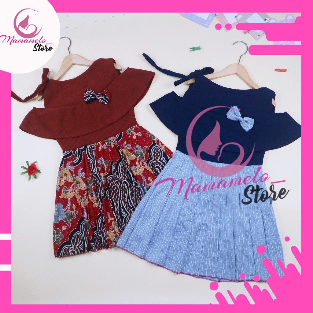 Baju Dress Vio Bayi - 5 thn / Dres Atasan Harian Anak Balita Perempuan Gaun Pesta Kondangan Cewek