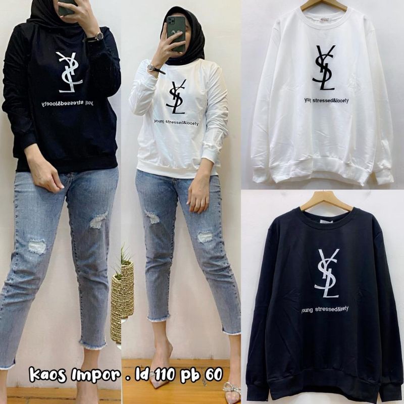 YALMAE STORE- ECER ATASAN KAOS  IMPORT OVERSIZE/ BLOUSE IMPORT OVERSIZE/ KAOS IMPORT TERLARIS MOTIF 