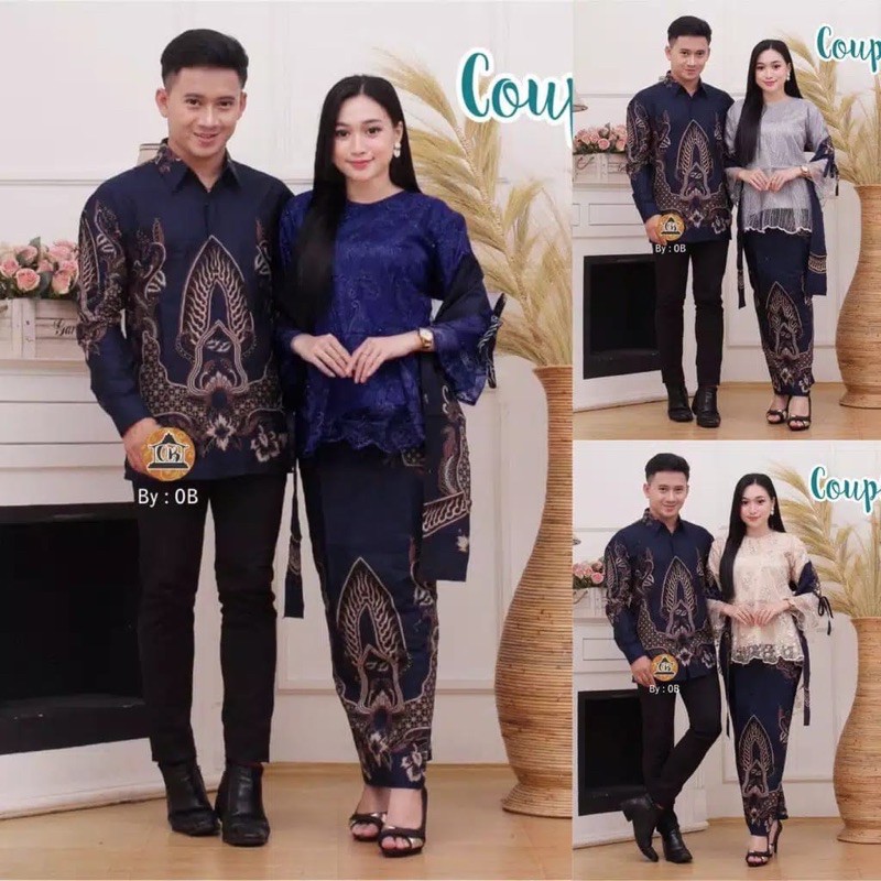  KEBAYA  COUPLE  SONGKET  BAHAN KATUN KEBAYA  SEMI FRANCE 