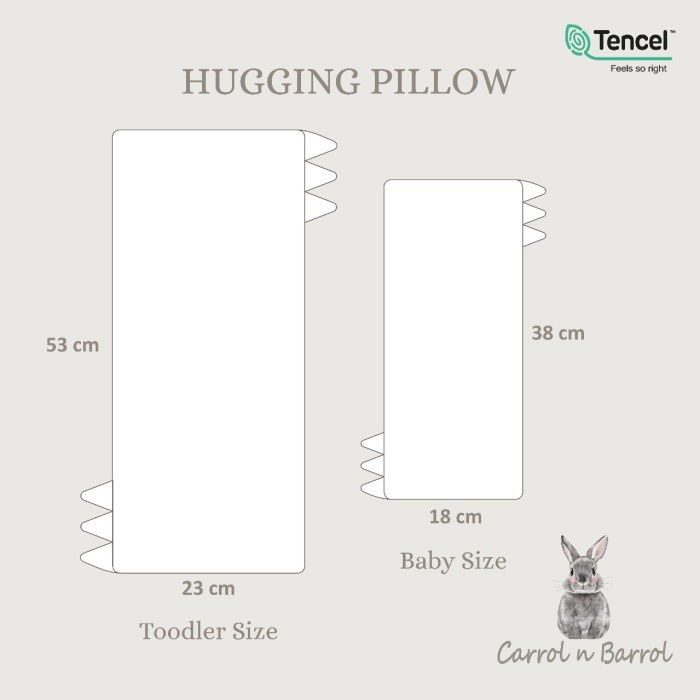 CARROL N BARROL HUGGING PILLOW BABY SIZE TENCEL PILLOW / PILLOW TOODLER SIZE TENCEL PILLOW JUMBO BANTAL + SARUNG