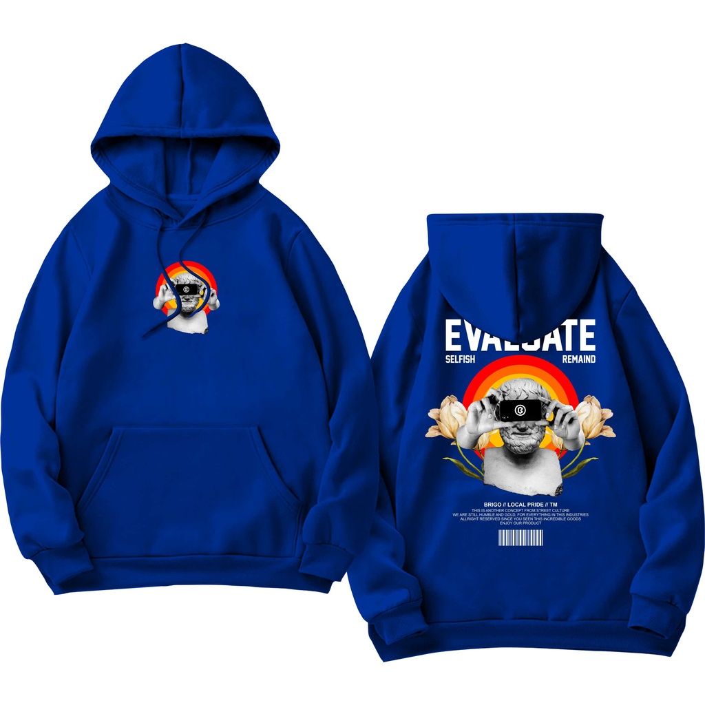 BRIGO Jumper Hoodie Evaluate II Sweater Hoodie BRIGO valuate Sablon DTF Fleece Cotton M-XXL (Pria &amp; Wanita) Free stiker&amp;Gantungan Kunci