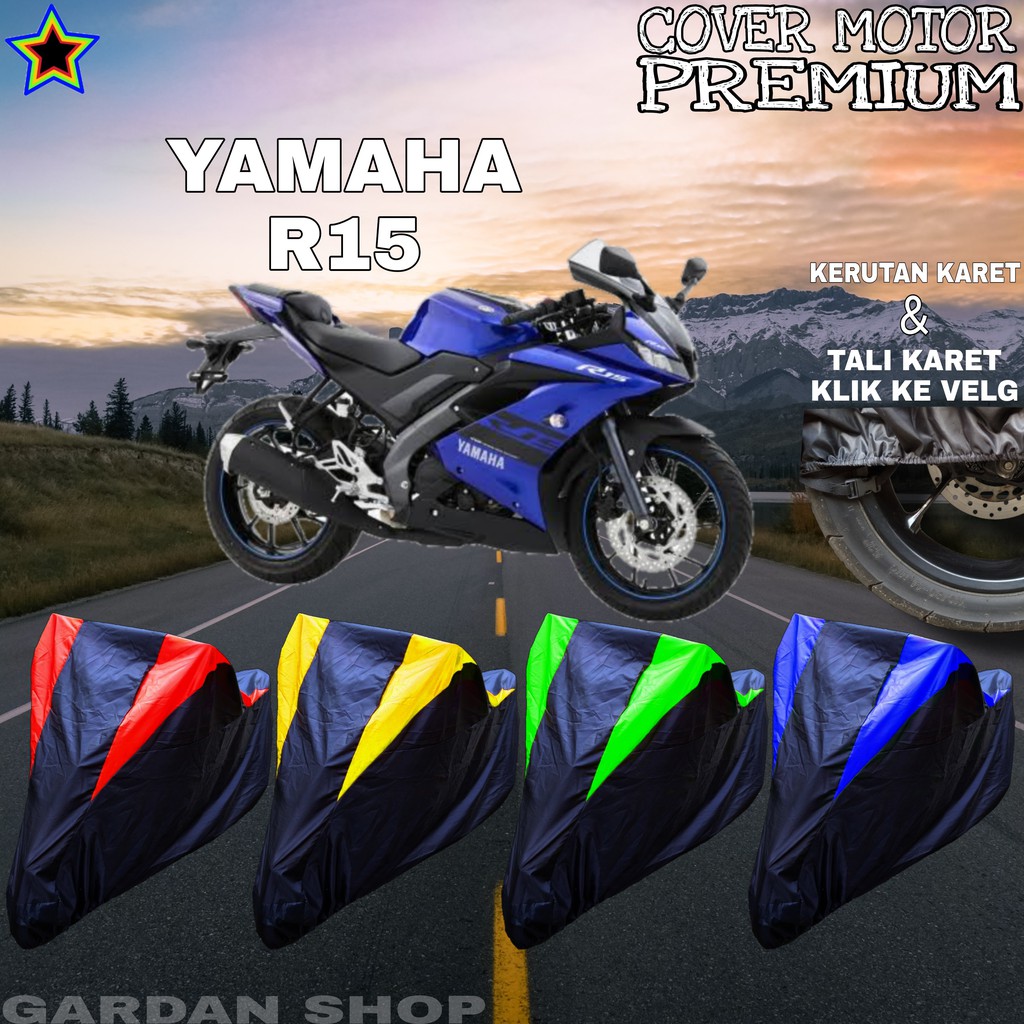 Sarung Motor YAMAHA R15 Hitam KOMBINASI Body Cover Penutup Pelindung Motor Yamaha PREMIUM