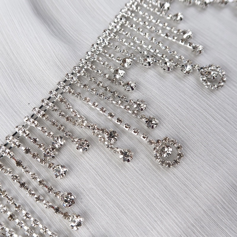 Payet Rangkai Veronica | Kristal Swarovski Cantik Mewah Import Jahit Tempel Fancy Bridal Rhinestone 