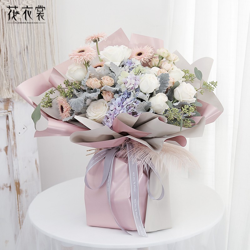 KERTAS BUNGA TWO COLOR ROSE GOLD OY RG (1 PACK = 20 LBR) FLOWER WRAPPING PAPER MURAH PEMBUNGKUS BUNGA WATERPROOF