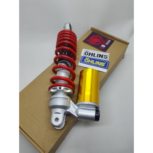 Shockbreaker Belakang Matic Beat Mio Scoopy 310MM Merah Tabung Bawah Free Stiker Olins - Shock Tabung Bawah Matic Mio Beat Scoopy