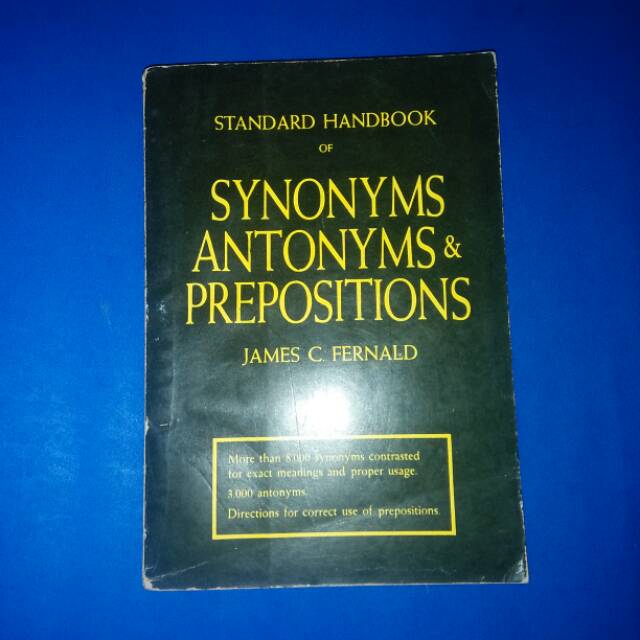 Jual Buku Standard Handbook Of Synonyms Antonyms Dan Prepositions