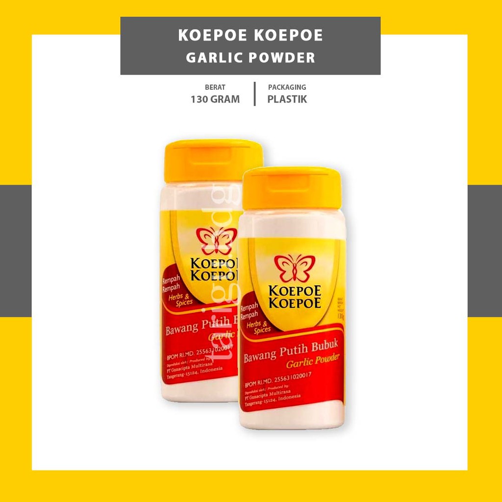 GARLIC POWDER KOEPOE KOEPOE 130G - BUBUK BAWANG PUTIH BUBUK - GARLIC BUBUK TEPUNG