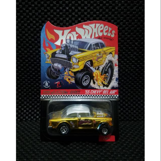 Hot wheels 55 Chevy Bel Air Gasser Gold Blondie RLC 2019