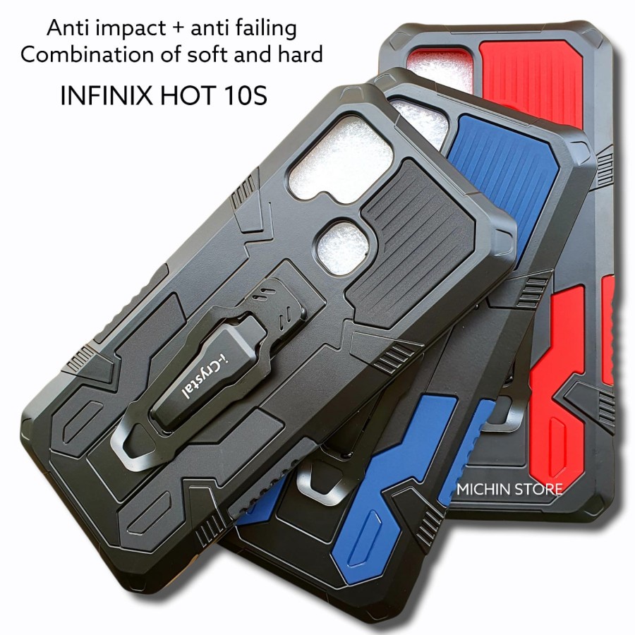case infinix hot 10s shockproof standing softcase infinix hot 10s