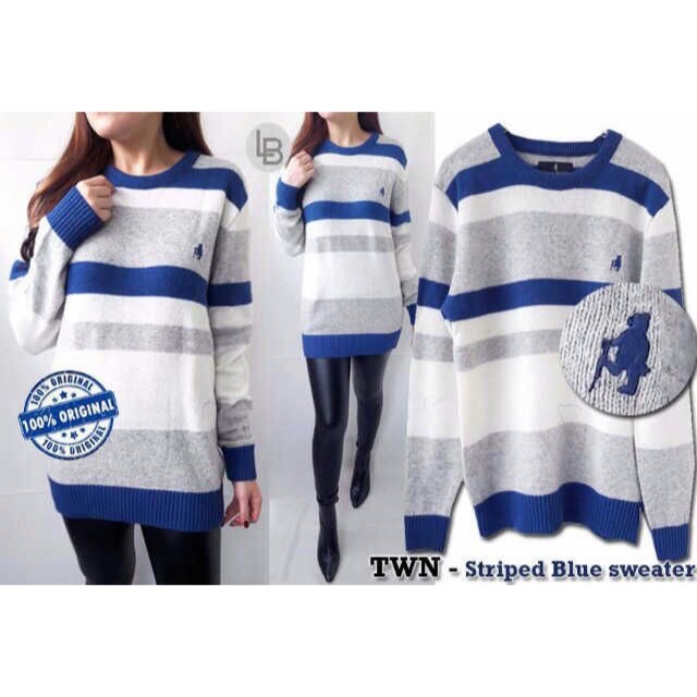 TeenieWeenie Blue Striped Knit sweater I054-