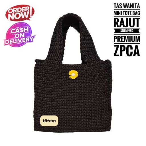 Mini ToteBag Rajut Wanita Tas Hangout Trend Kekinian