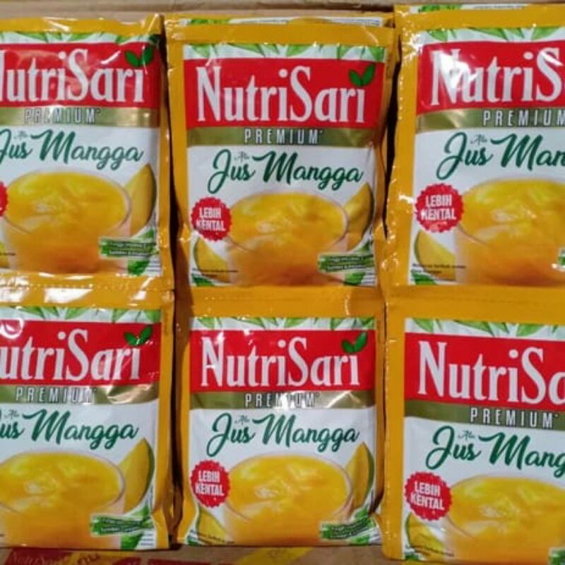 NUTRISARI JUS MANGGA PREMIUM 15GR 1 RENCENG ISI 10 SACHET