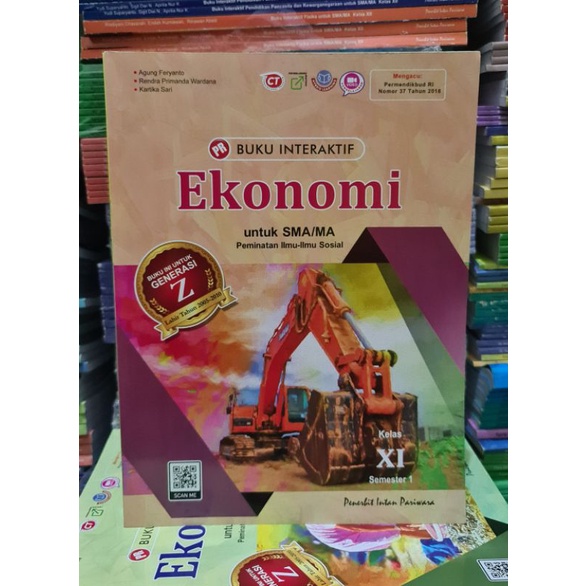 Buku PR/LKS interaktif ekonomi kelas XI,11 semester 1 (K13 revisi) intan pariwara, 2022