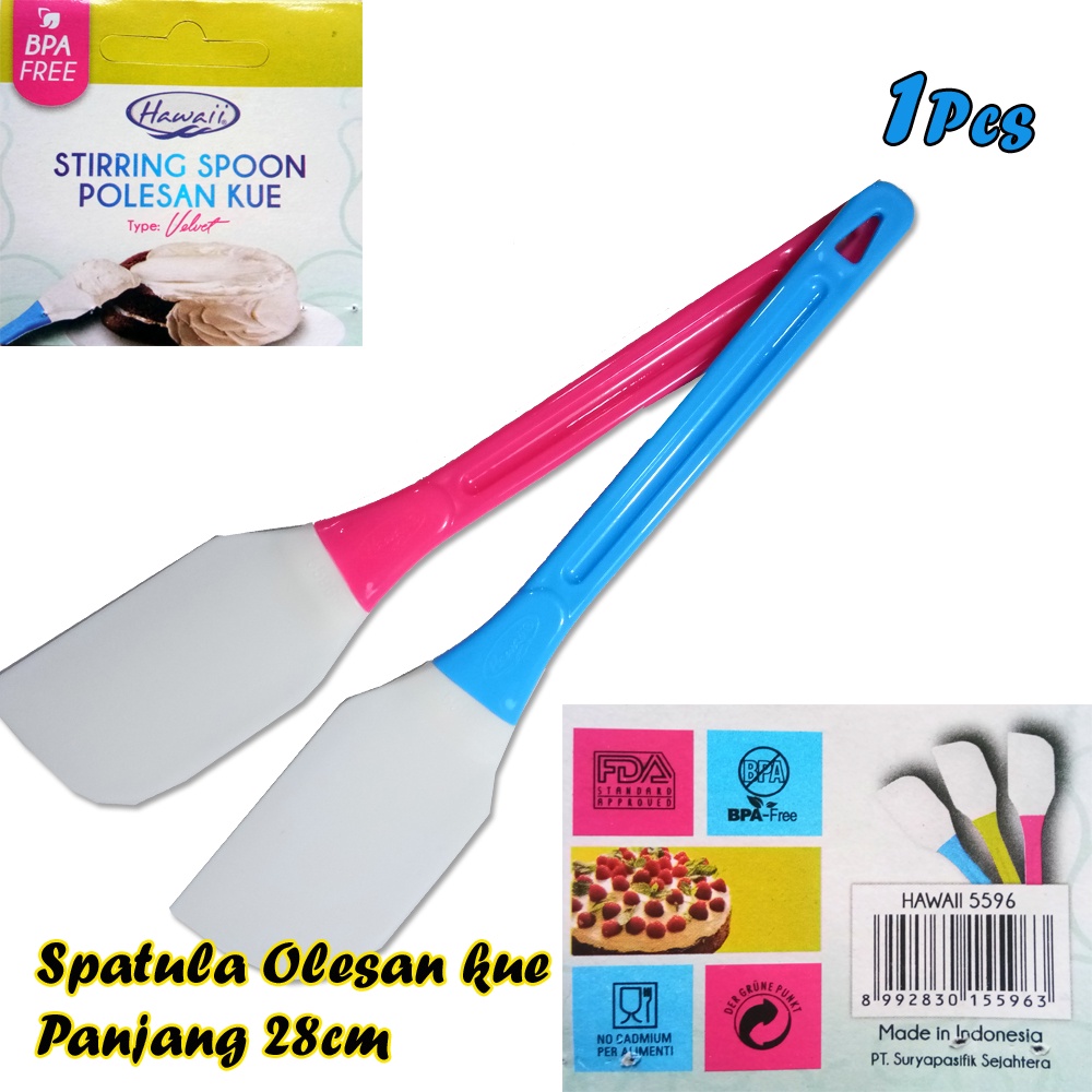 Spatula hawai velvet Stirring Spoon Olesan kue hawaii Murah Spatula hawai velvet Stirring Spoon Pole-Vegasus Store(COD)