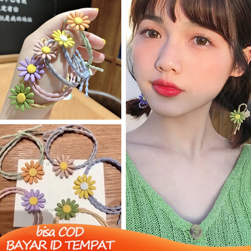 COD❤️ Tali Rambut Daisy Tali Kepala Lucu Karet Eelang Hiasan Kepala Cincin Rambut Wanita Fashion Aksesoris Impor Fashion Murah Ready Stock