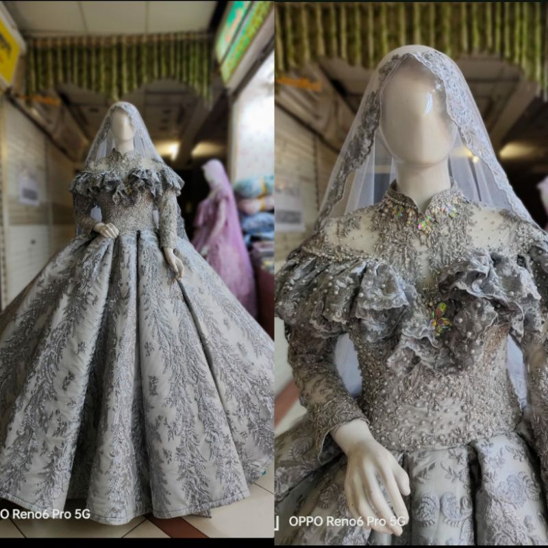 TERBARU//GAUN PENGANTIN BELIMBING BUSTIER MEWAH BEREKOR//GAUN WEDDING AVENGER