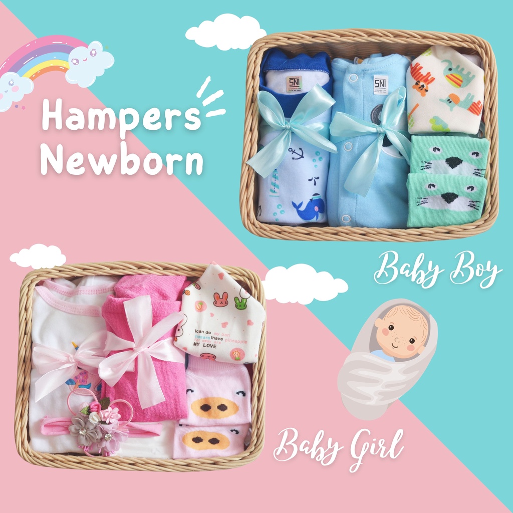 Hampers Newborn Cewek Cowok Kado Bayi Baru Lahir Gift Set Parcel