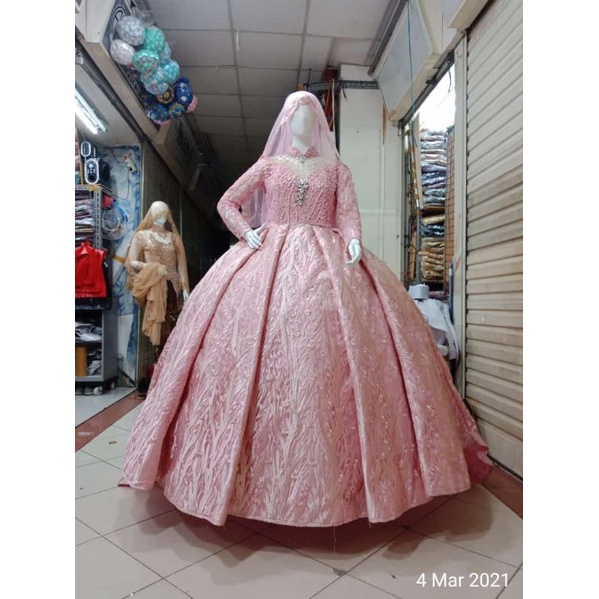 GAUN PENGANTIN PAYET MEWAH BEREKOR
