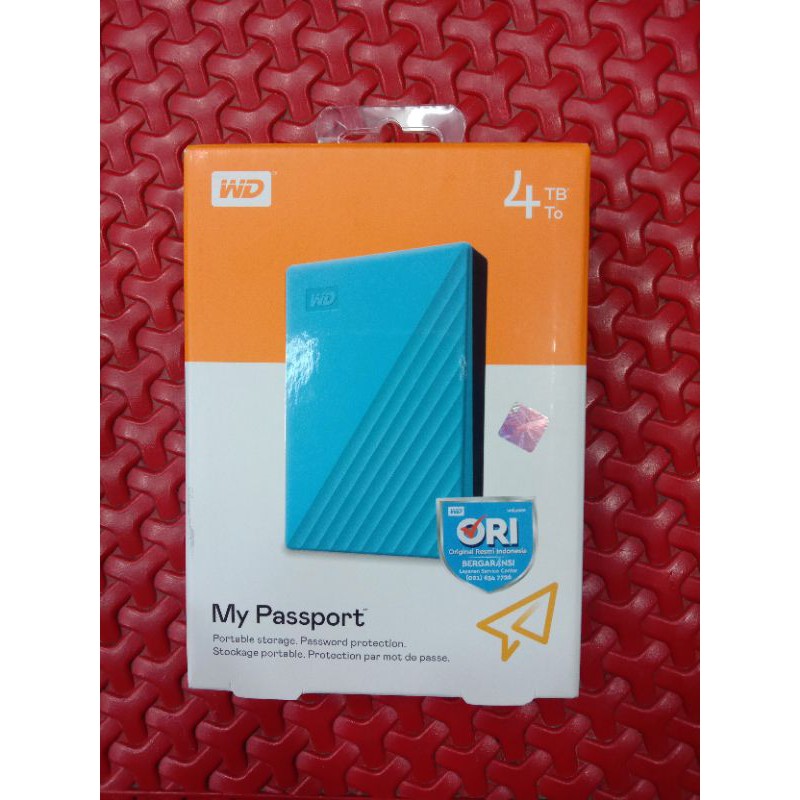 HDD WD EXTERNAL MYPASSPORT 4TB ORIGINAL GARANSI RESMI