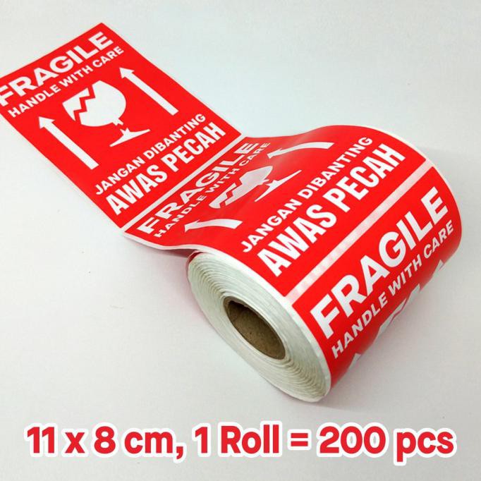

Populer] Sticker Fragile Awas Pecah Jangan Dibanting 11 X 8 Cm/ 1 Roll/ 200 Pcs