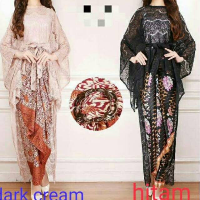 1 set kebaya brukat model gamis