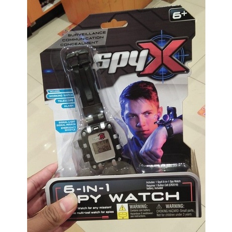 Sale Mainan: Spy X 6in1 Spy Watch Working Watch Telescope Alarm Signal Light Original