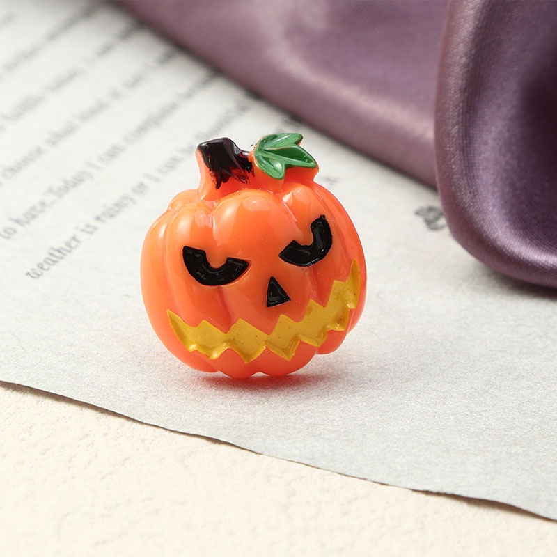 Cincin Desain Labu Hantu Bahan Resin Untuk Halloween