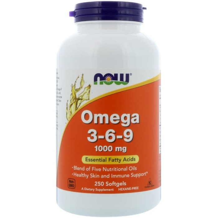 Now Foods Omega 369 1000 Mg 250 Softgel Now Omega 3 6 9 / Omega 3-6-9