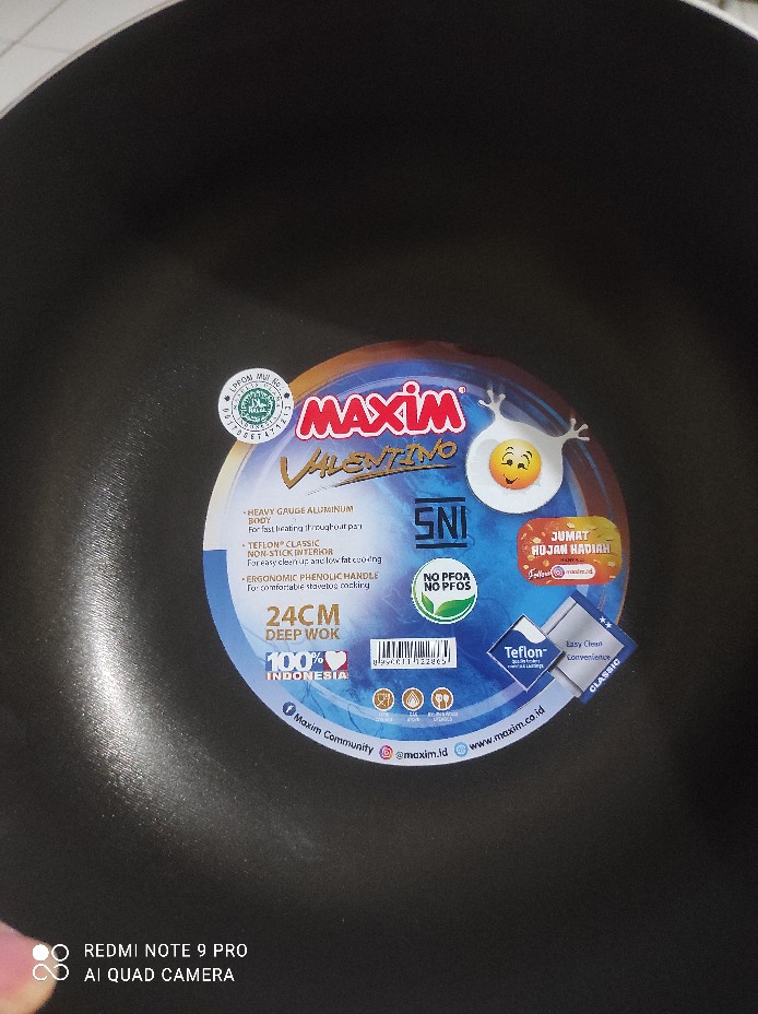 Maxim Valentino Wajan Non-stick / Deep Wok Non-stick 24 Cm (val24wok)