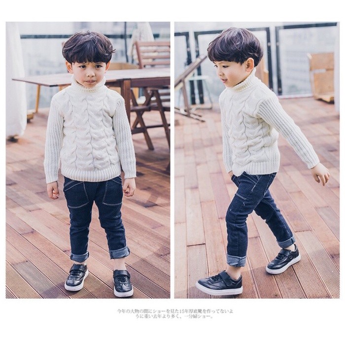 Sweater tebal rajut anak musim dinginwinter pullover turtleneck kids