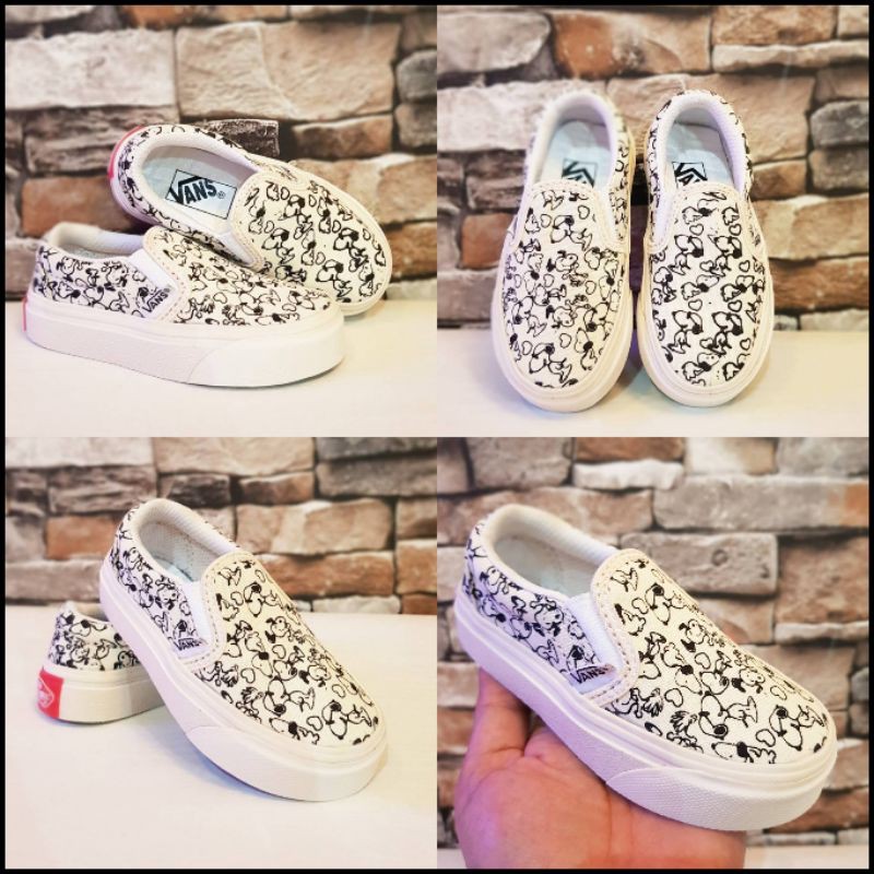 OBRAL SEPATU ANAK KECIL VANS SLIP ON SNOOPY KIDS (16-35) IMPORT QUALITY
