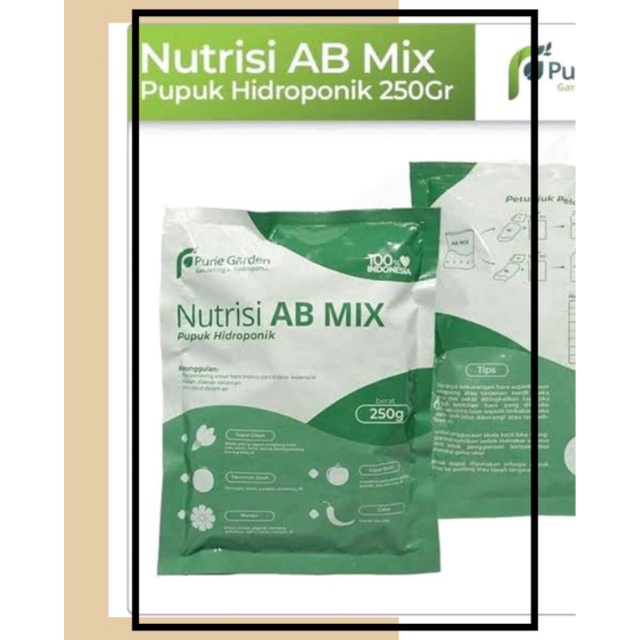 Nutrisi Pupuk AB Mix Hidroponik 250 gram (Purie Garden)