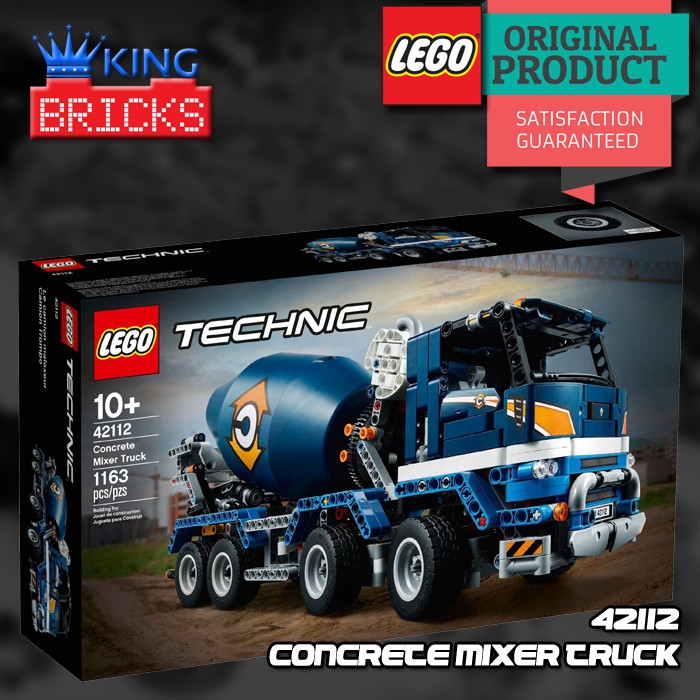 LEGO Original TECHNIC 42112 Concrete Mixer Truck - Mainan Anak Teknik Kreatif Advance Truk Semen