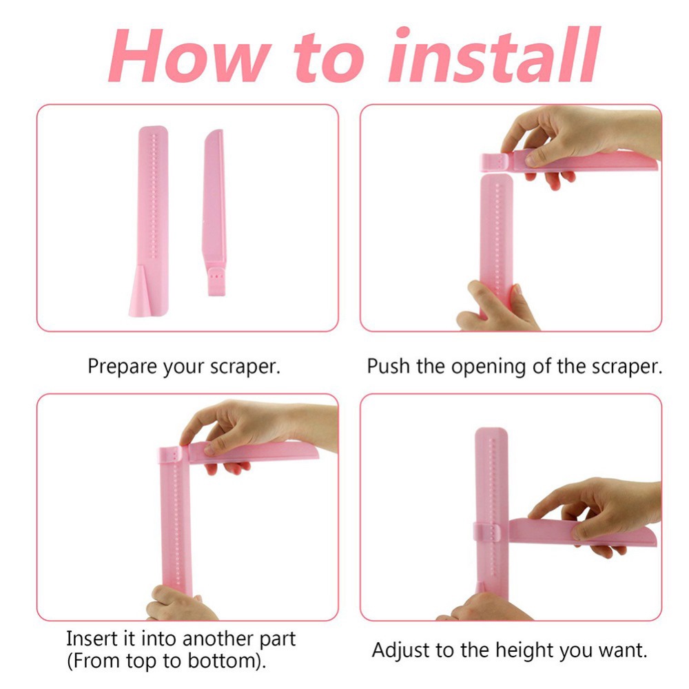 1pc Spatula Scraper Penghalus Krim / Fondant Kue Diy Adjustable