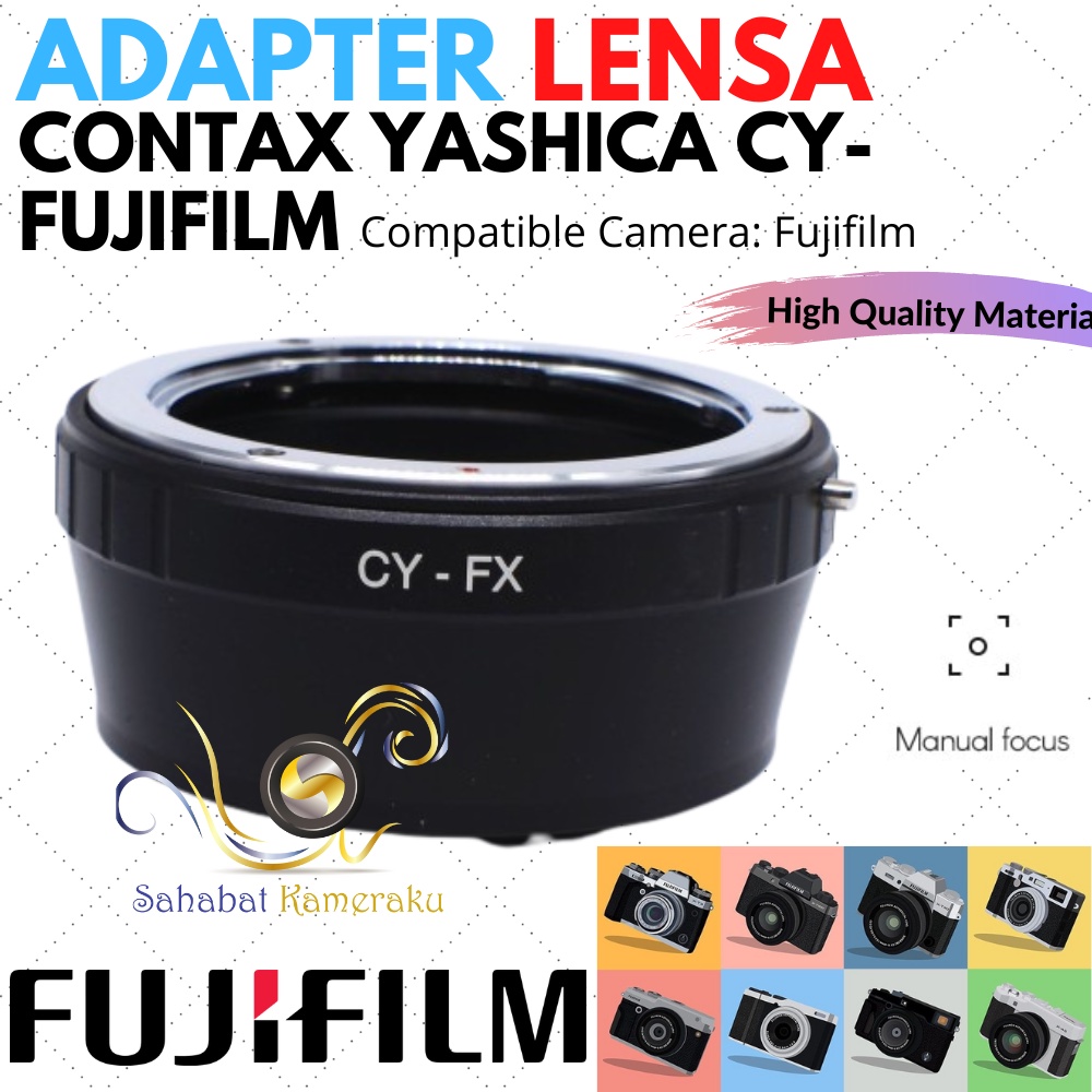 Adapter lensa lens Manual Contax Yashica C/Y CY to ke Kamera Body Fujifilm Fuji Fx XA XE XT XM XPRO 